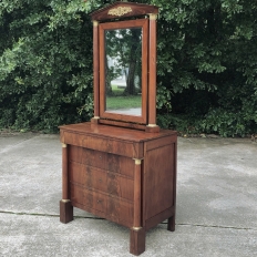 19th Century French Empire Period Mahogany Dresser with Mirror
