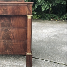 19th Century French Empire Period Mahogany Dresser with Mirror