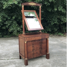 19th Century French Empire Period Mahogany Dresser with Mirror