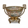 19th Century Chinese Rose Medallion Porcelain Centerpiece with French Bronze Mounts
