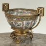 19th Century Chinese Rose Medallion Porcelain Centerpiece with French Bronze Mounts