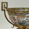 19th Century Chinese Rose Medallion Porcelain Centerpiece with French Bronze Mounts