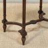 19th Century French Louis XVI Style Oak End Table with Carrara Marble