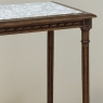 19th Century French Louis XVI Style Oak End Table with Carrara Marble