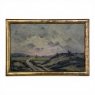 Framed Oil Painting on Canvas by Désiré Merny (1865–1947) 'Country Road at Dusk'