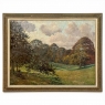 Framed Pastoral Oil Painting on Canvas by Léon Dardenne (1865–1912), dated 1897