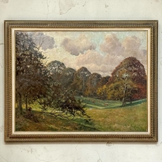 Framed Pastoral Oil Painting on Canvas by Léon Dardenne (1865–1912), dated 1897