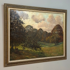 Framed Pastoral Oil Painting on Canvas by Léon Dardenne (1865–1912), dated 1897