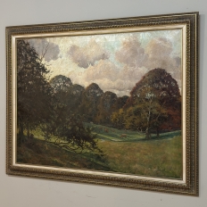 Framed Pastoral Oil Painting on Canvas by Léon Dardenne (1865–1912), dated 1897