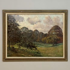 Framed Pastoral Oil Painting on Canvas by Léon Dardenne (1865–1912), dated 1897