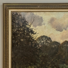 Framed Pastoral Oil Painting on Canvas by Léon Dardenne (1865–1912), dated 1897