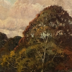 Framed Pastoral Oil Painting on Canvas by Léon Dardenne (1865–1912), dated 1897