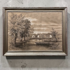 19th Century Framed Pastel by Francois Stroobant (1819-1916)