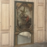 Monumental 19th Century Hand-Painted French Beaux-Arts Chateau Trumeau with Parrots