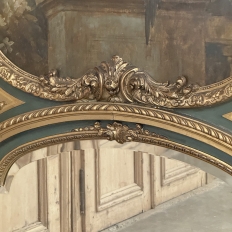 Monumental 19th Century Hand-Painted French Beaux-Arts Chateau Trumeau with Parrots