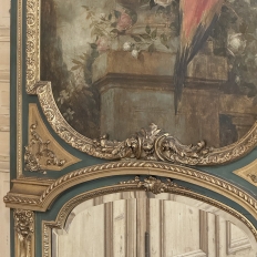 Monumental 19th Century Hand-Painted French Beaux-Arts Chateau Trumeau with Parrots