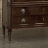 Mid-Century French Mahogany Commode with Carrara Marble Top in Louis XVI Style