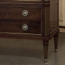 Mid-Century French Mahogany Commode with Carrara Marble Top in Louis XVI Style