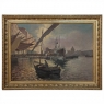 Grand Signed Oil Painting on Canvas by Luigi Tafani, 'View of Venice' dated 1903