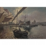 Grand Signed Oil Painting on Canvas by Luigi Tafani, 'View of Venice' dated 1903