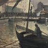 Grand Signed Oil Painting on Canvas by Luigi Tafani, 'View of Venice' dated 1903
