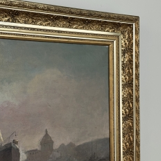 Grand Signed Oil Painting on Canvas by Luigi Tafani, 'View of Venice' dated 1903