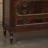 French Mahogany Louis XVI Style Commode with Carrara Marble Top