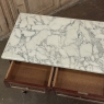 French Mahogany Louis XVI Style Commode with Carrara Marble Top