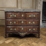 18th Century Country French Walnut Marble Top Commode ~ Chest of Drawers