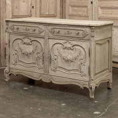 19th Century French Louis XV Low Buffet ~ Credenza in Stripped Oak