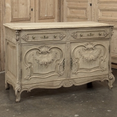 19th Century French Louis XV Low Buffet ~ Credenza in Stripped Oak