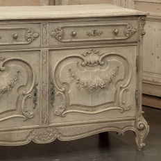 19th Century French Louis XV Low Buffet ~ Credenza in Stripped Oak