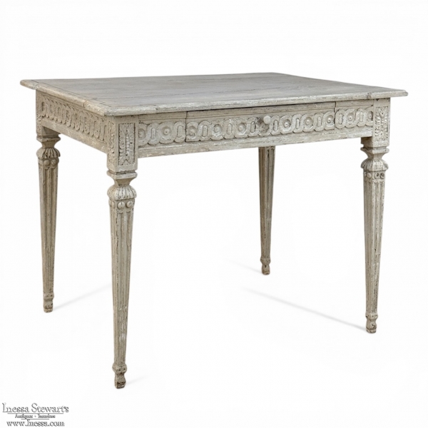 18th Century Swedish Painted Center Table ~ Writing Desk