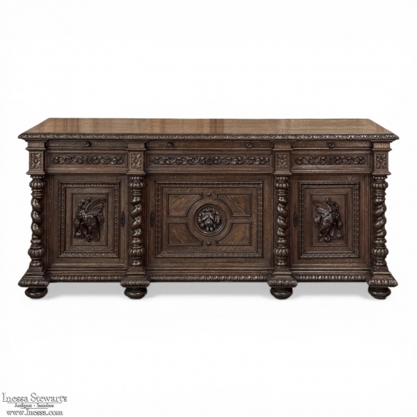 19th Century French Renaissance Hunt Buffet ~ Credenza