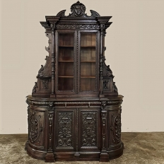 19th Century French Renaissance Two-Tiered Bookcase ~ Bibliotheque