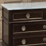 French Louis XVI Mahogany Carrara Marble Top Commode