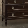 French Louis XVI Mahogany Carrara Marble Top Commode