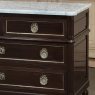 French Louis XVI Mahogany Carrara Marble Top Commode