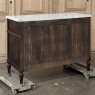 French Louis XVI Mahogany Carrara Marble Top Commode