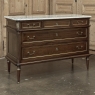 French Directoire Neoclassical Carrara Marble Top Commode