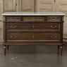 French Directoire Neoclassical Carrara Marble Top Commode