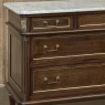 French Directoire Neoclassical Carrara Marble Top Commode