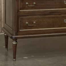 French Directoire Neoclassical Carrara Marble Top Commode