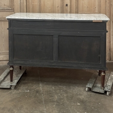French Directoire Neoclassical Carrara Marble Top Commode