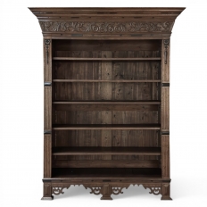 19th Century Dutch Renaissance Open Bookcase