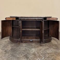 19th Century French Renaissance Marble Top Buffet