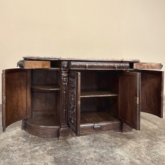 19th Century French Renaissance Marble Top Buffet
