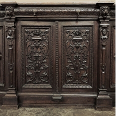 19th Century French Renaissance Marble Top Buffet
