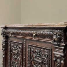 19th Century French Renaissance Marble Top Buffet