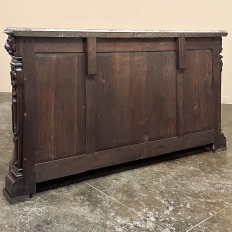 19th Century French Renaissance Marble Top Buffet